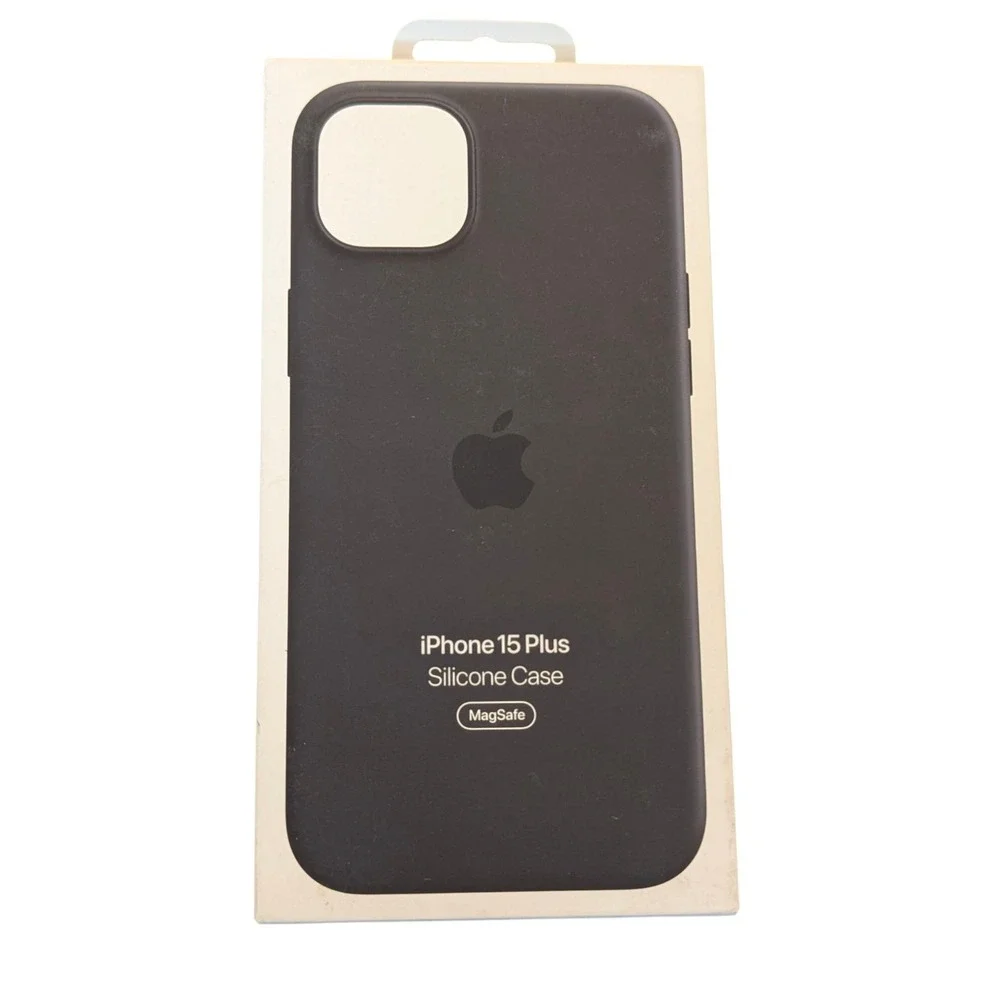 Nn7-O Apple Silicone Case with MagSafe for iPhone 15 Plus - Black